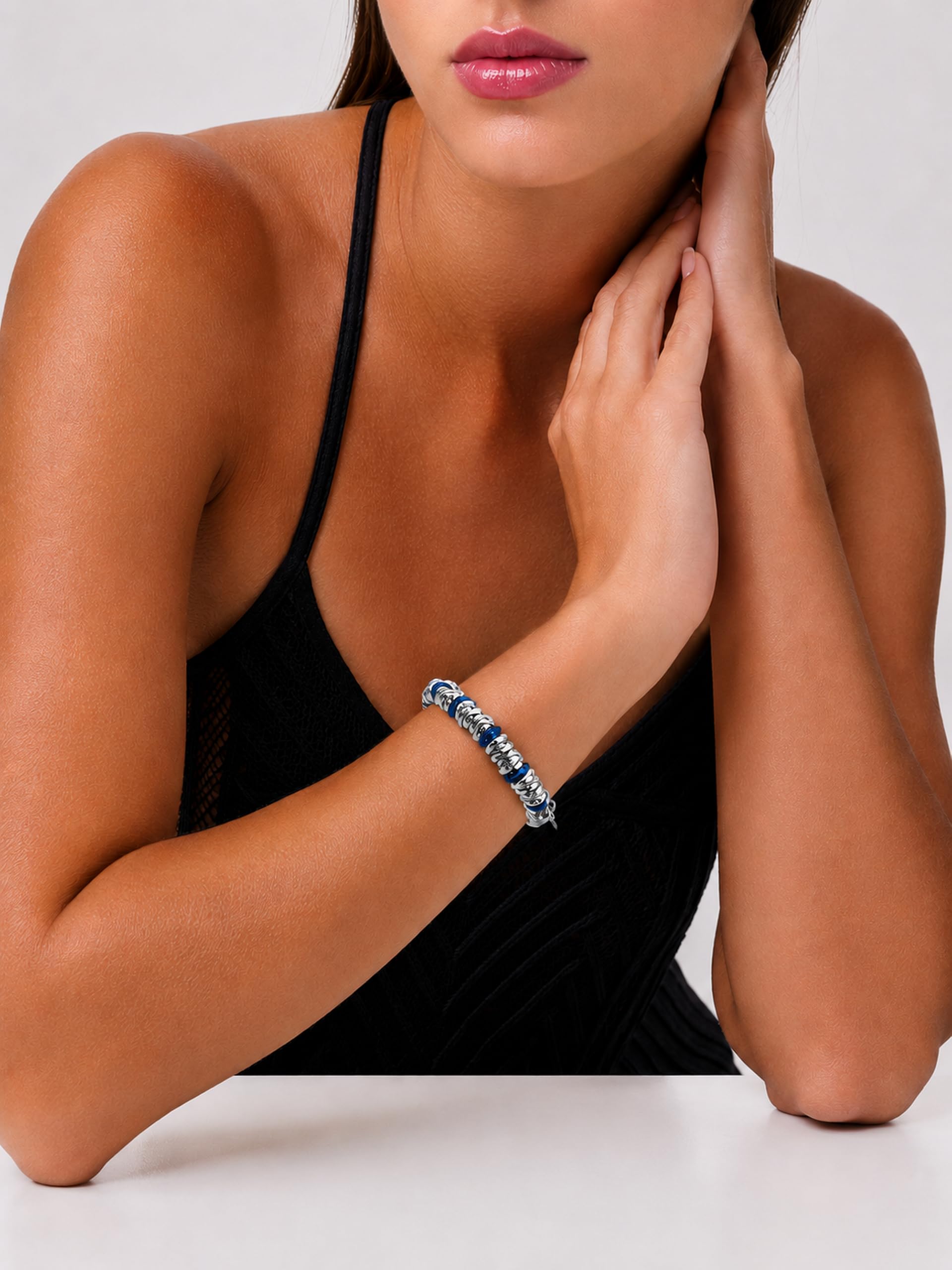 Dada Gioielli - Bracciale Donna Anelli Intrecciati a Nodino in Acciaio In Colori Diversi Idee Regalo Donna. Bracciali con Anelli Intrecciati ideali per tutte le idee Regalo