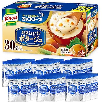 クノール カップスープ ポタージュ 30袋入箱 通販限定 味の素 野菜スープ インスタント スープ 大容量 即席 非常食 備蓄