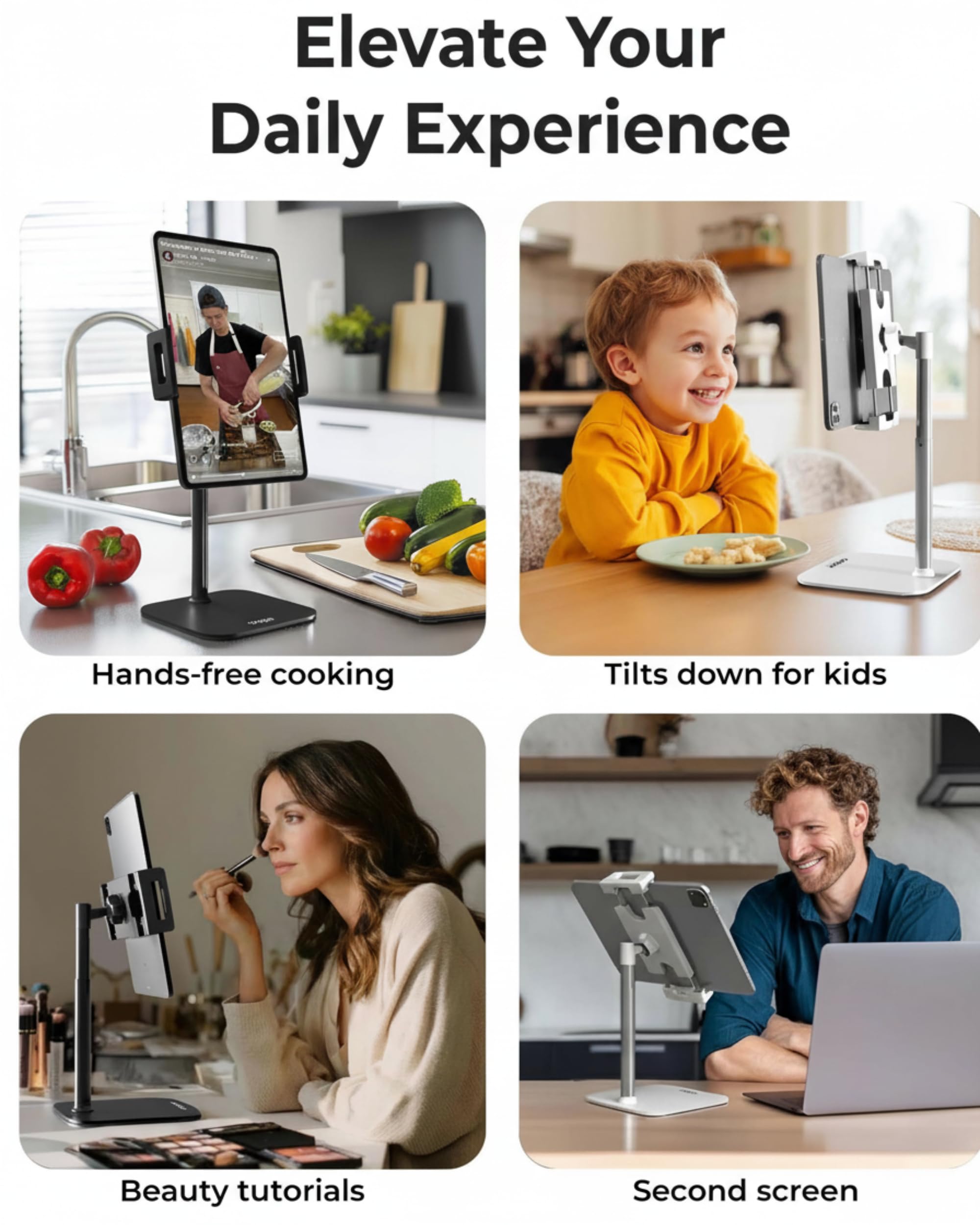 COOPER TabStand Mini do tabletów, monitorów przenośnych, telefonów i czytników e-booków, biały