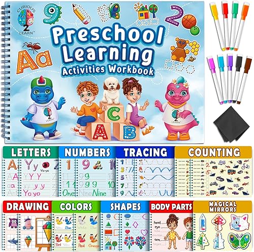Curious 2 Learn Toddler Preschool Learning Activities Handwriting Practice for Kids Preschool Workbook Learning Resources Tracing Kindergarten