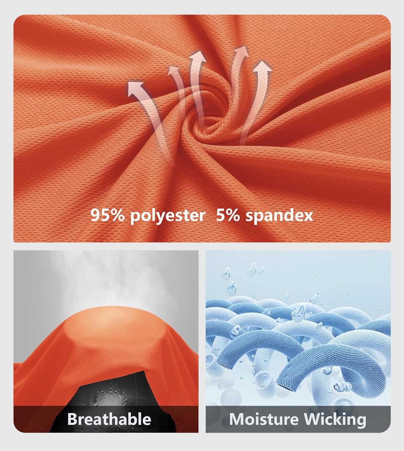 ZITY 7 Pack Mens Polo Shirts with Pocket Moisture Wicking Short Sleeve Outdoor Golf Athletic Work Multipack Shirts - Image 3