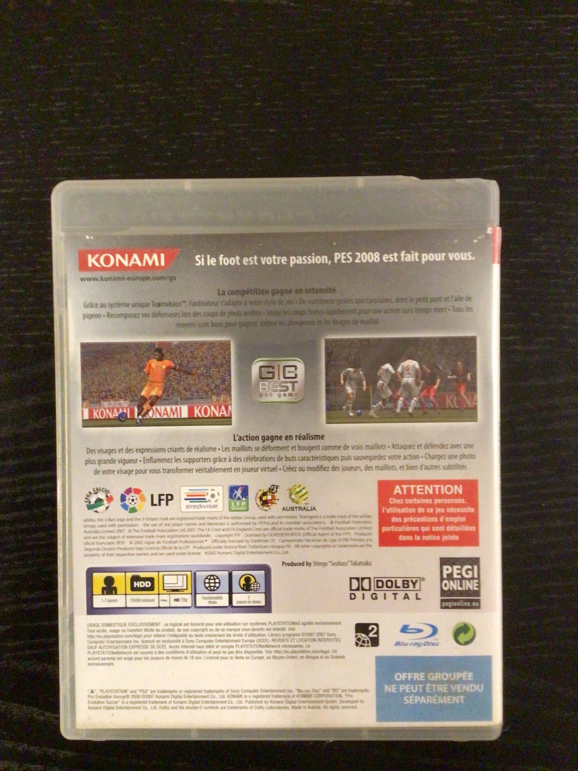 Jeu PS3 Pro Evolution Soccer 2008 (pes 2008