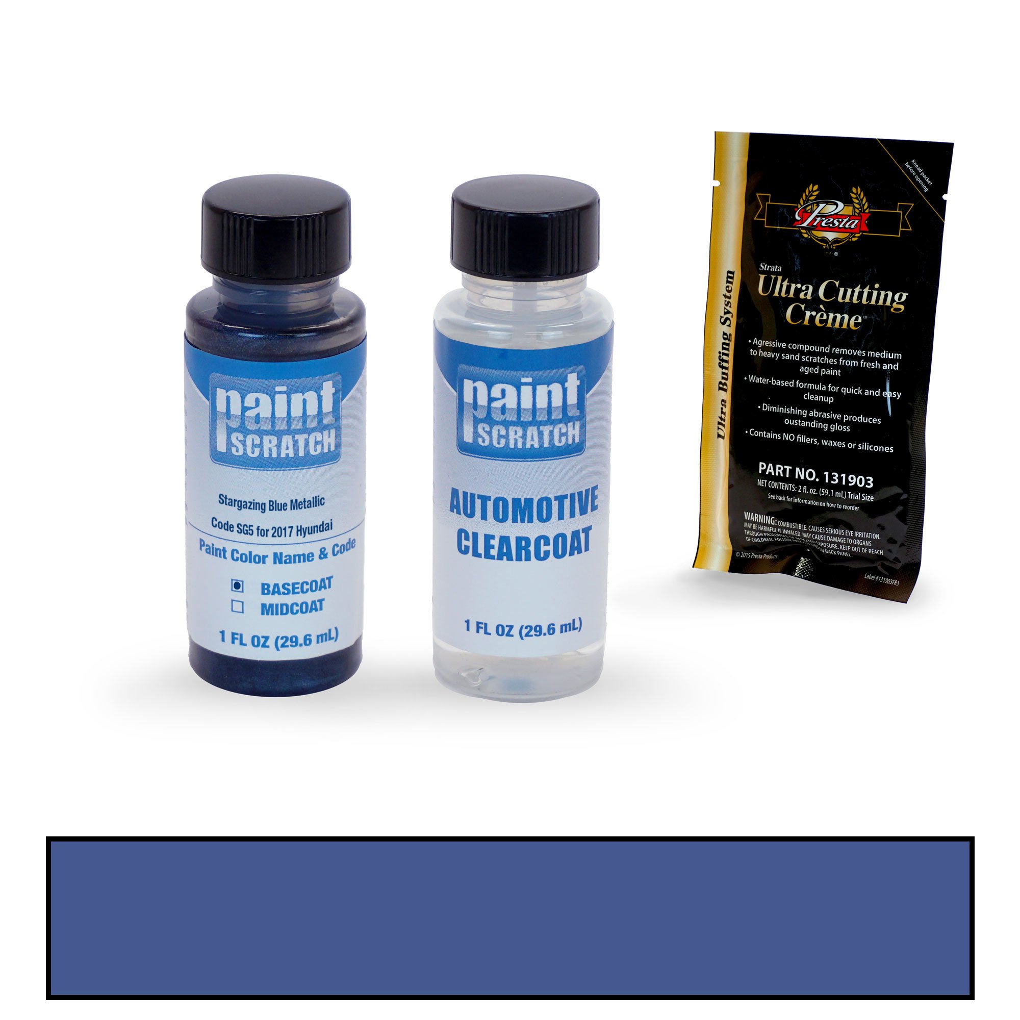 Touch Up Paint Bottle Car Scratch Repair Kit - Compatible/Replacement for 2017 Hyundai Elantra Stargazing Blue Metallic (Color Code: SG5)