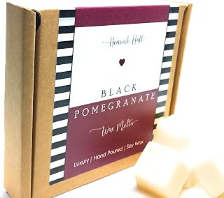 Black Pomegranate scented soy wax melt gift box- 16 fragranced wax melts, hand poured and vegan friendly