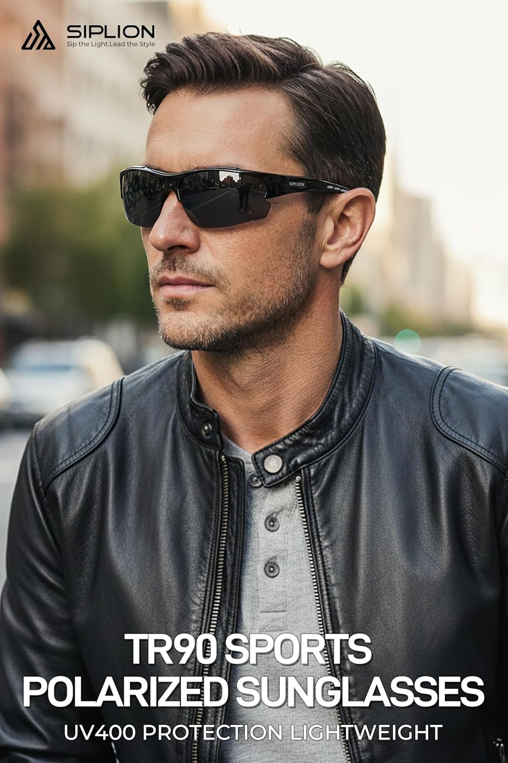 SIPLION Polarized Sunglasses Men Sports: UV400 Protection Anti-Slip Wrap-Around TR90 Frame for Driving Fishing Golf Running - Image 3