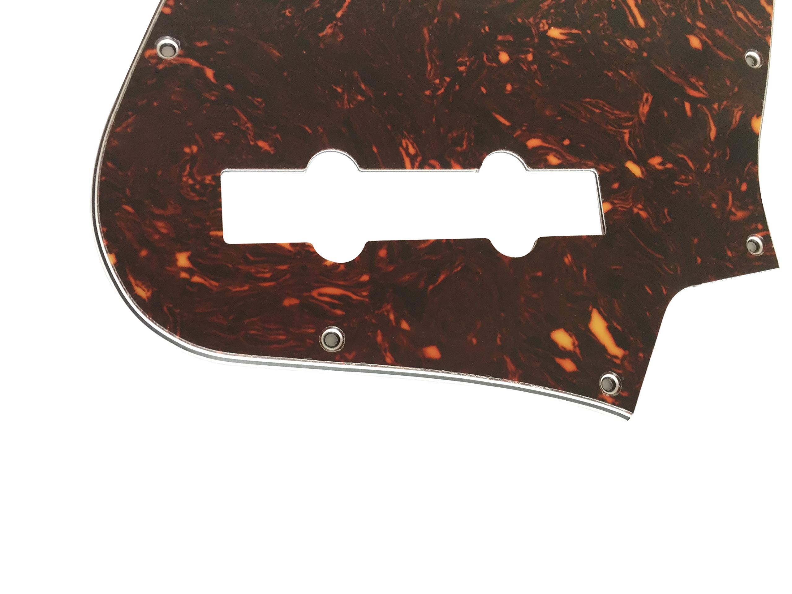 Custom Guitar Pickguard For USA/Mexican Fender 5 String Jazz Bass (4 Ply Brown Tortoise)
