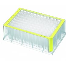 Eppendorf 951032620 Standard Deepwell Plate with 96 Wells, 1000 microliter Volume, Yellow Border Pack of 20
