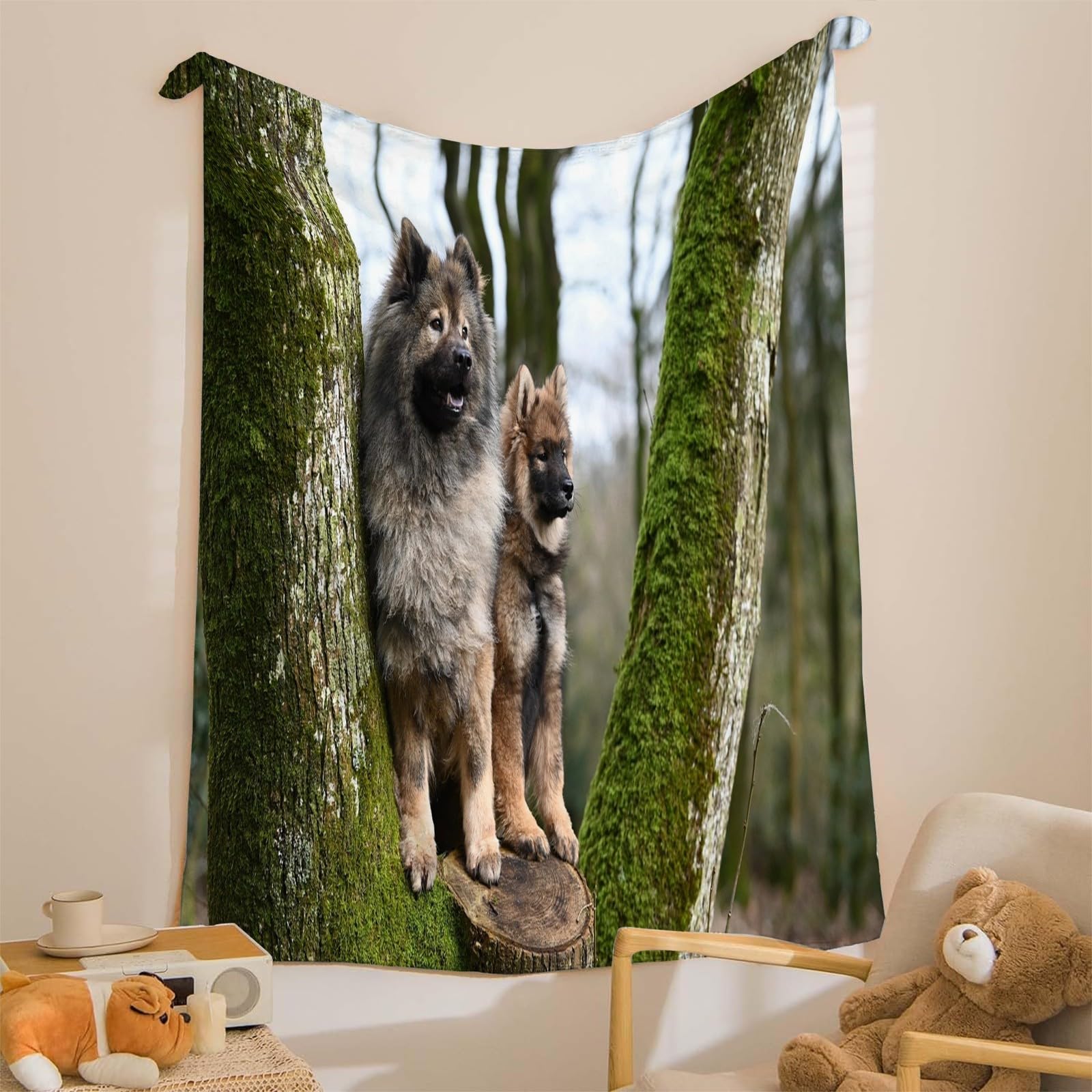 Koc leśny Koce Shikoku Koc na łóżko pojedyncze Ciepły miękki, puszyste koce na sofę flanelowe 180 x 200 cm na wszystkie pory roku