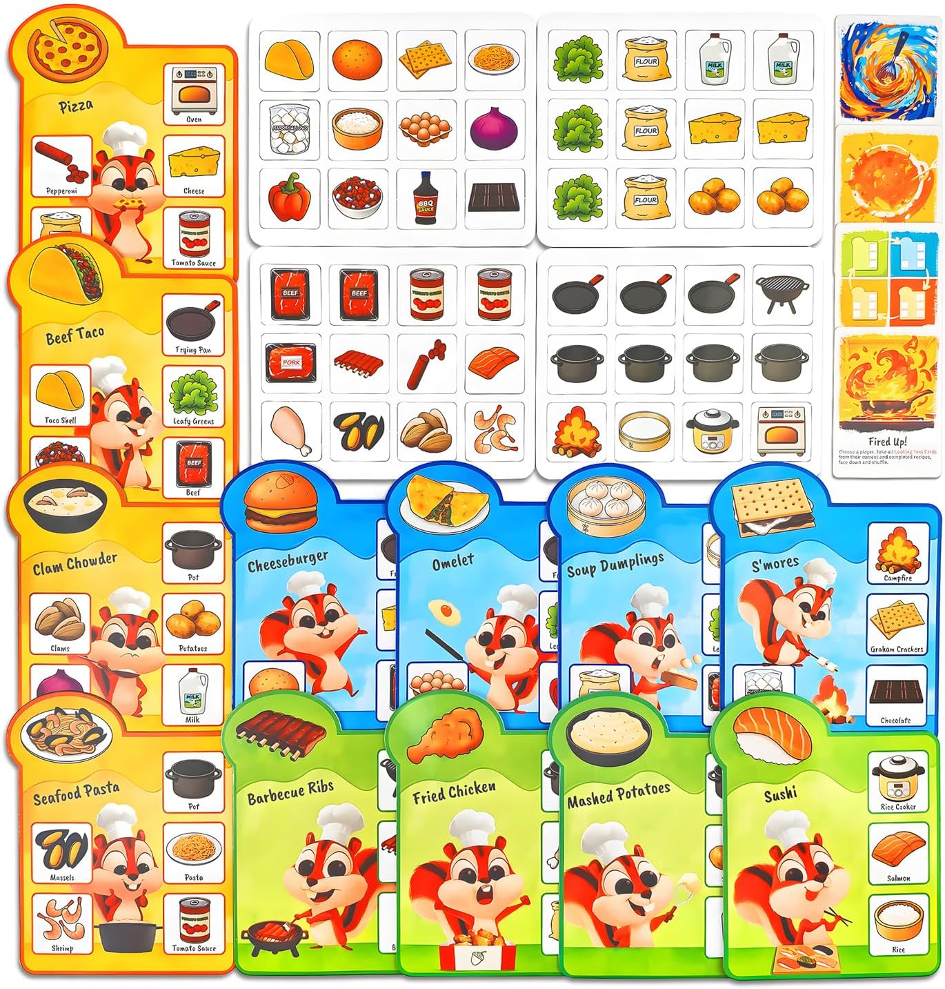 rokt&razo Recipe Rush, Cooking & Matching Card Game for Toddlers & Kids, Ages 18 Months to 10+, Educational Board Game, Easy to Learn, No Reading Required, Perfect for Family Game Night, 1–4 Players