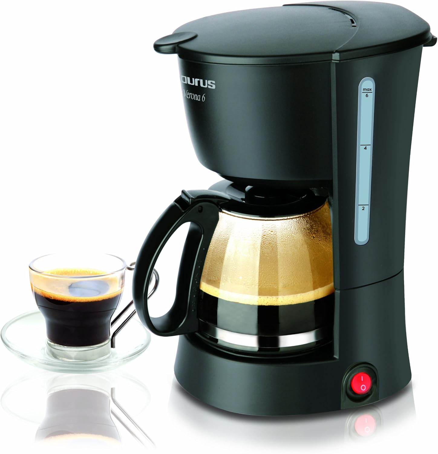 Taurus M255074 Verona - Cafetera de goteo, capacidad 6 tazas, jarra de  cristal : Amazon.es: Hogar y cocina