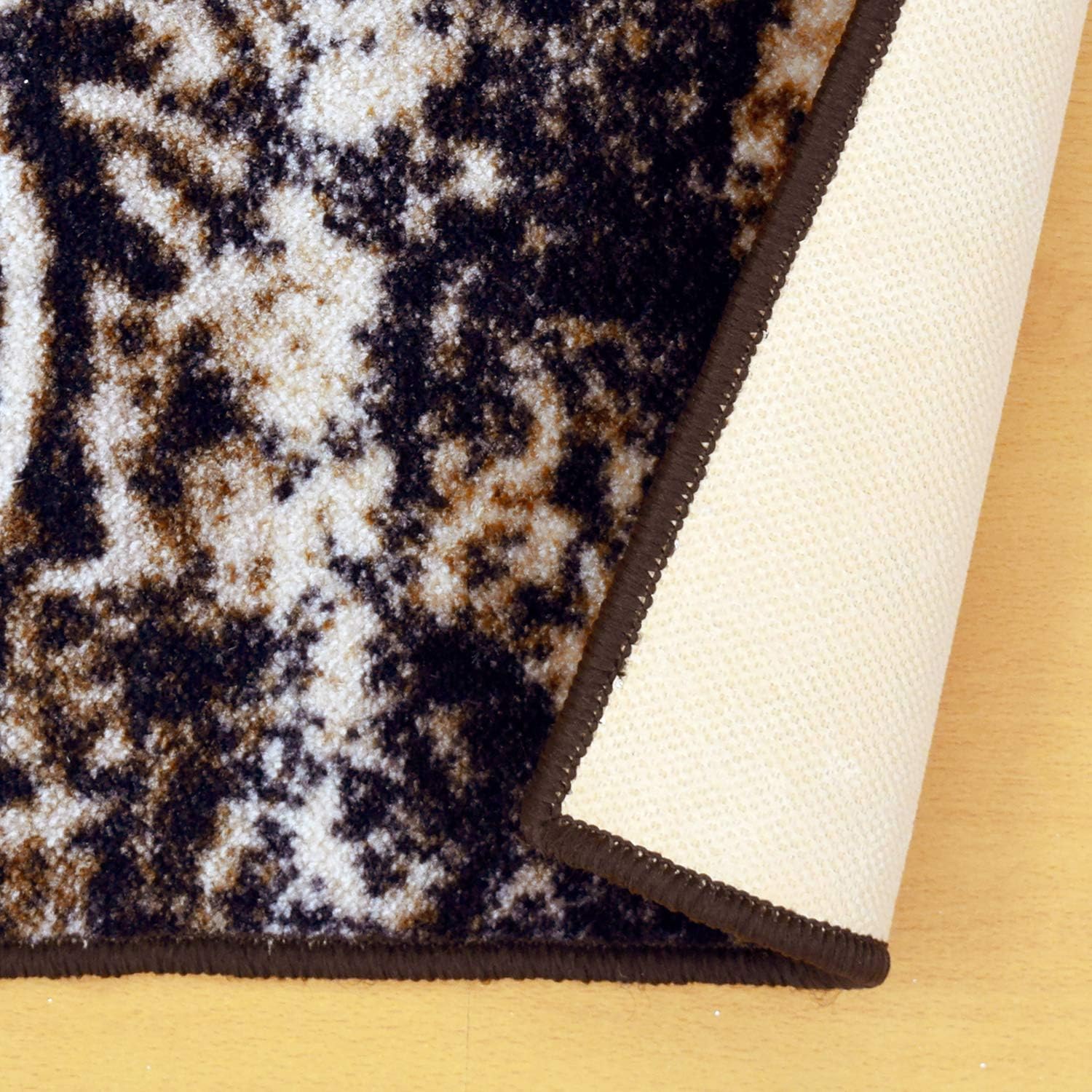 BNM Indoor Large Area Rug, Modern Home Decor for Living Space, Kitchen/Dining Room, Bedroom, Office Floor, Entryway, Non-Slip Machine Washable Rugs, Oswell Collection, 5' x 8', Chocolate