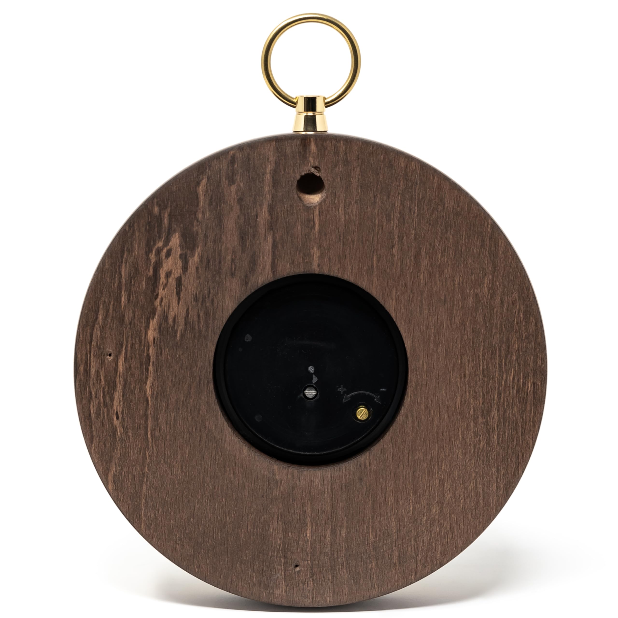 Fischer 1366R-12 Barometer - 140 mm Druckmessgerät mit Echtholz-Gehäuse nussbaumfarben gebeizt - Made in Germany