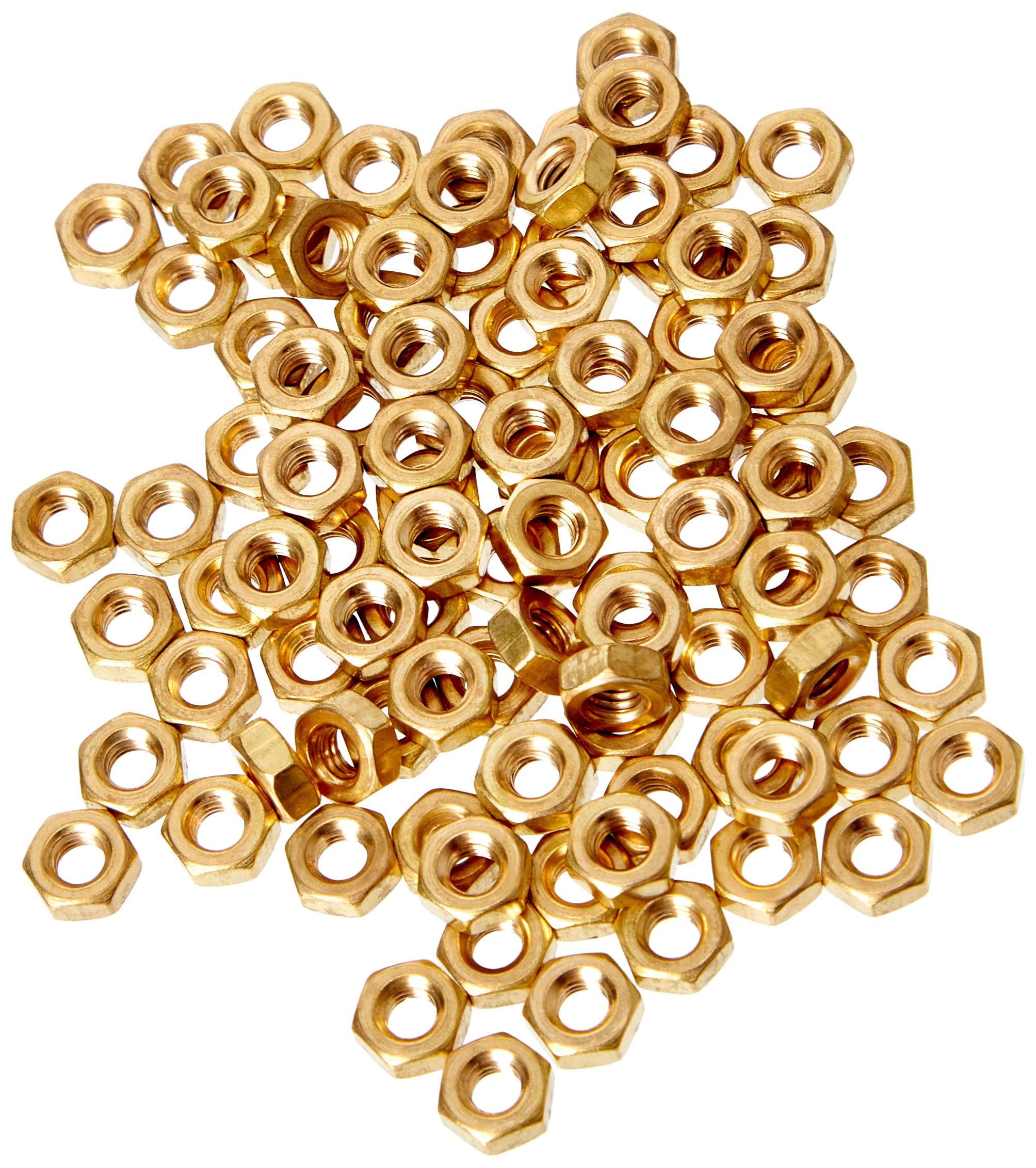 Ahc Gold Metric Hexagonal (Hex) Full Nuts Brass Self Colour M3 3Mm (Pack Of 100 Nuts)