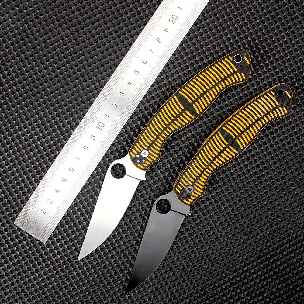 Joa Klappmesser 8,6" Taschenmesser D2-Stahl G10-Griff Schwarz Gelb lange