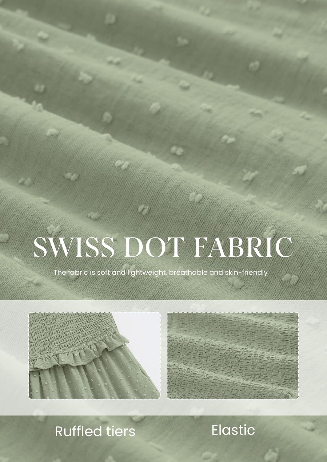 PRETTYGARDEN Summer Dresses for Women 2026 Boho Maxi Smocked Spring Wedding Guest Square Neck Short Sleeve Swiss Dot Dress