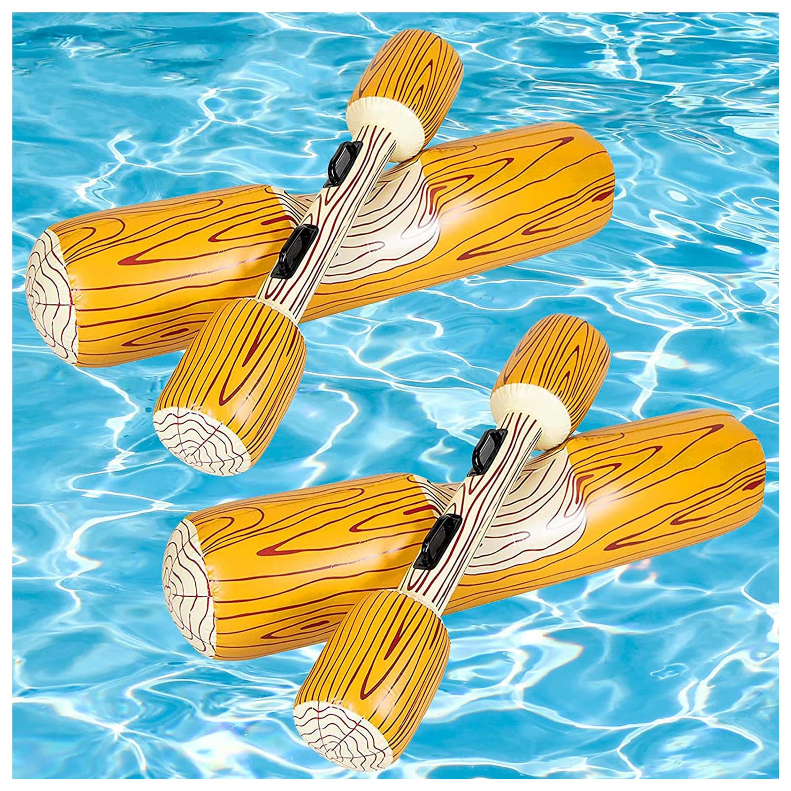 Flotadores Piscina para Adultos, 2 Unids Set Juguete para Juego De Troncos, Flotador Piscina Juego Voley Piscina