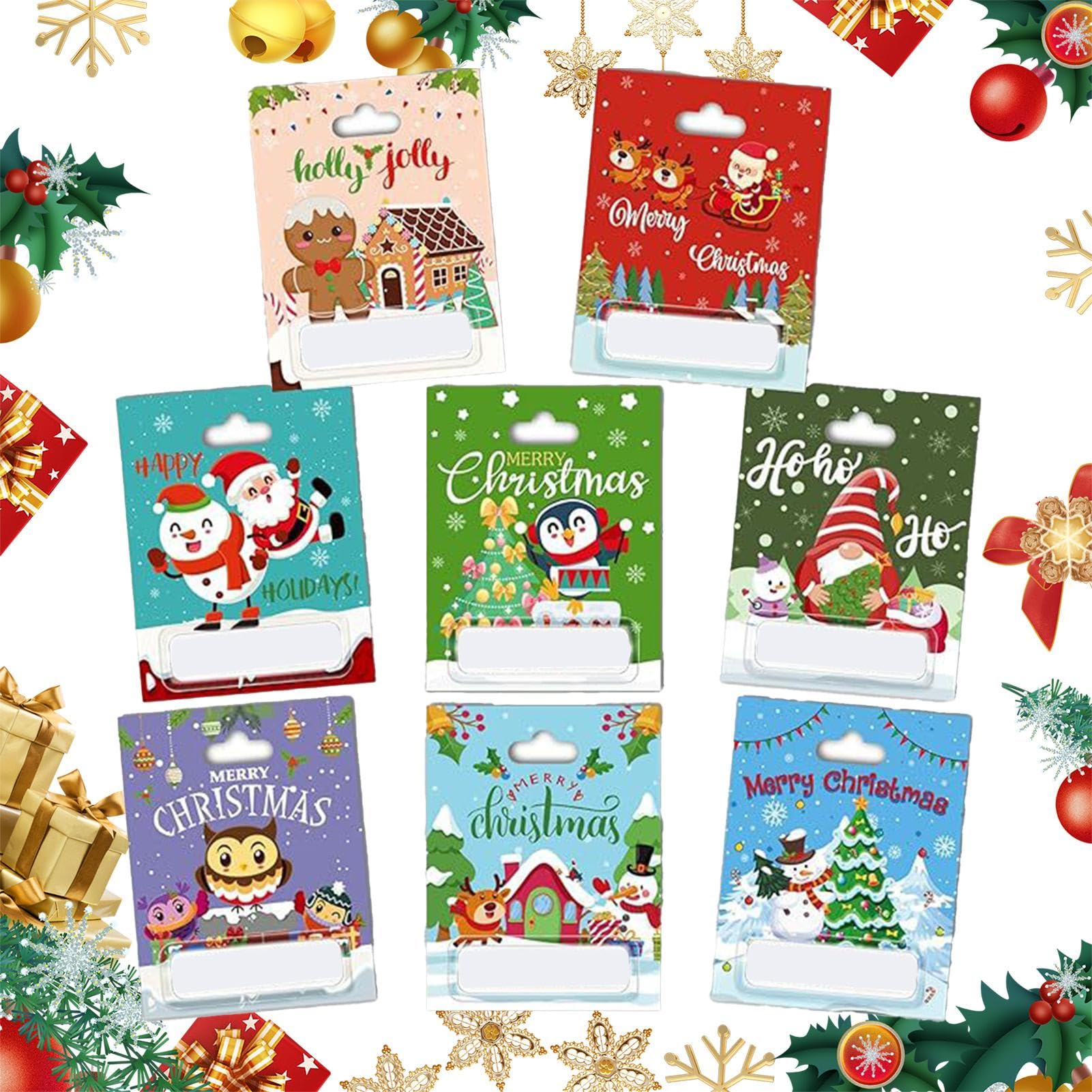 Juego de 8 soportes para dinero en efectivo, dispensador de dinero de Navidad, adornos de vacaciones de invierno, decoración colgante de árbol de Navidad para Navidad, cumpleaños, vacaciones