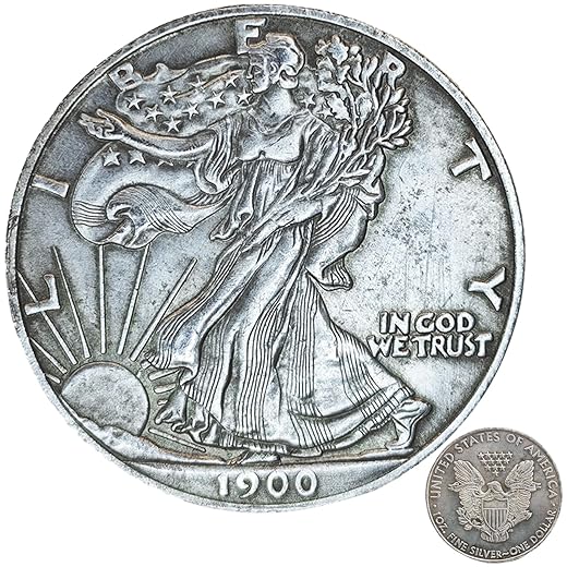 CoinsHistorical CoinsAmazon Silver CoinsBitcoinsRare U.S. CoinsApplicable GiftsPartiesArt ReproductionsCollectiblesMemorabiliaCollectorsGifts1900 (1PCS)
