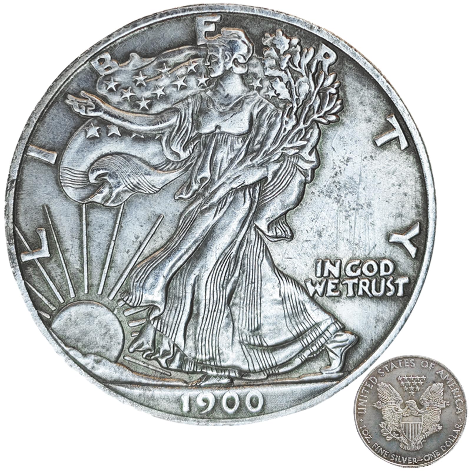 CoinsHistorical CoinsAmazon Silver CoinsBitcoinsRare U.S. CoinsApplicable GiftsPartiesArt ReproductionsCollectiblesMemorabiliaCollectorsGifts1900 (1PCS)