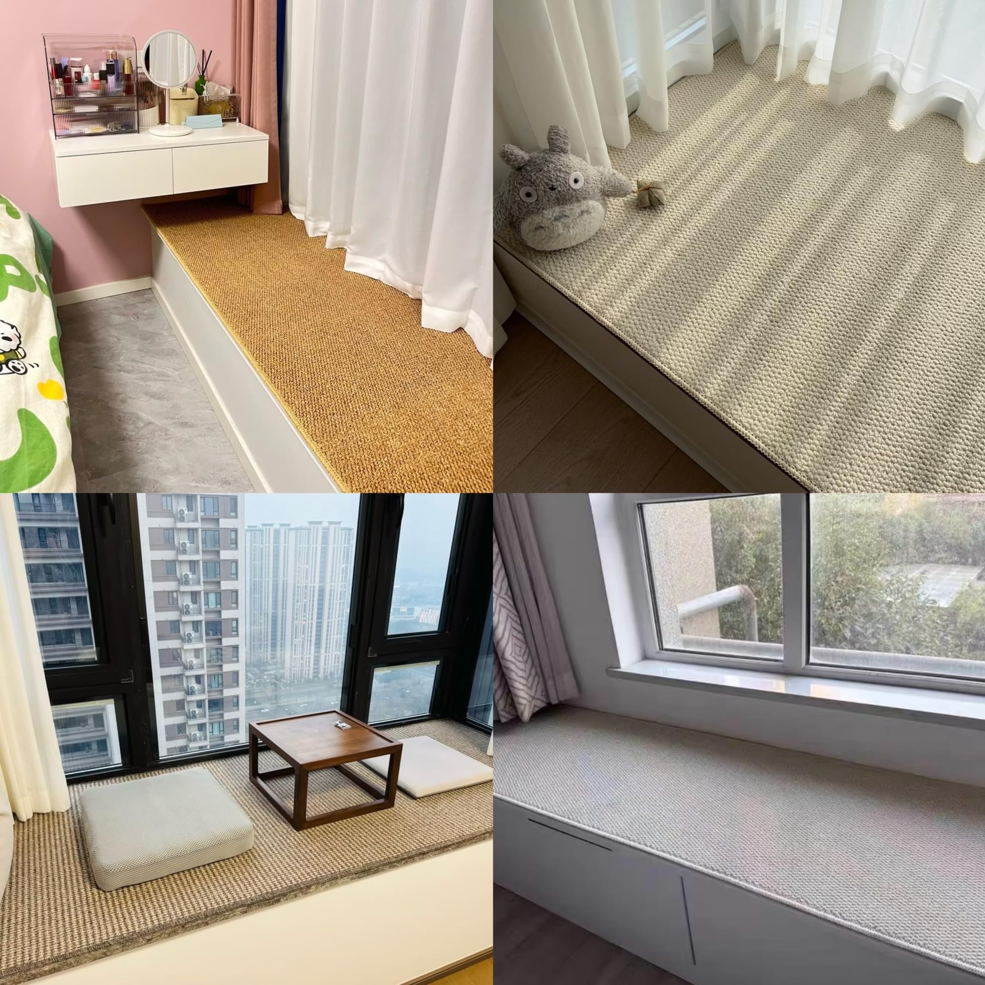 Tappeti Schlafzimmer Effetto Juta, Tappeto Läufer Antiscivolo Lavabile | Unifarben Modern, Flachgewebe, wasserfest, pflegeleicht, robust, 8 mm, für Wohnzimmer & Esszimmer(Brown,140x200CM)