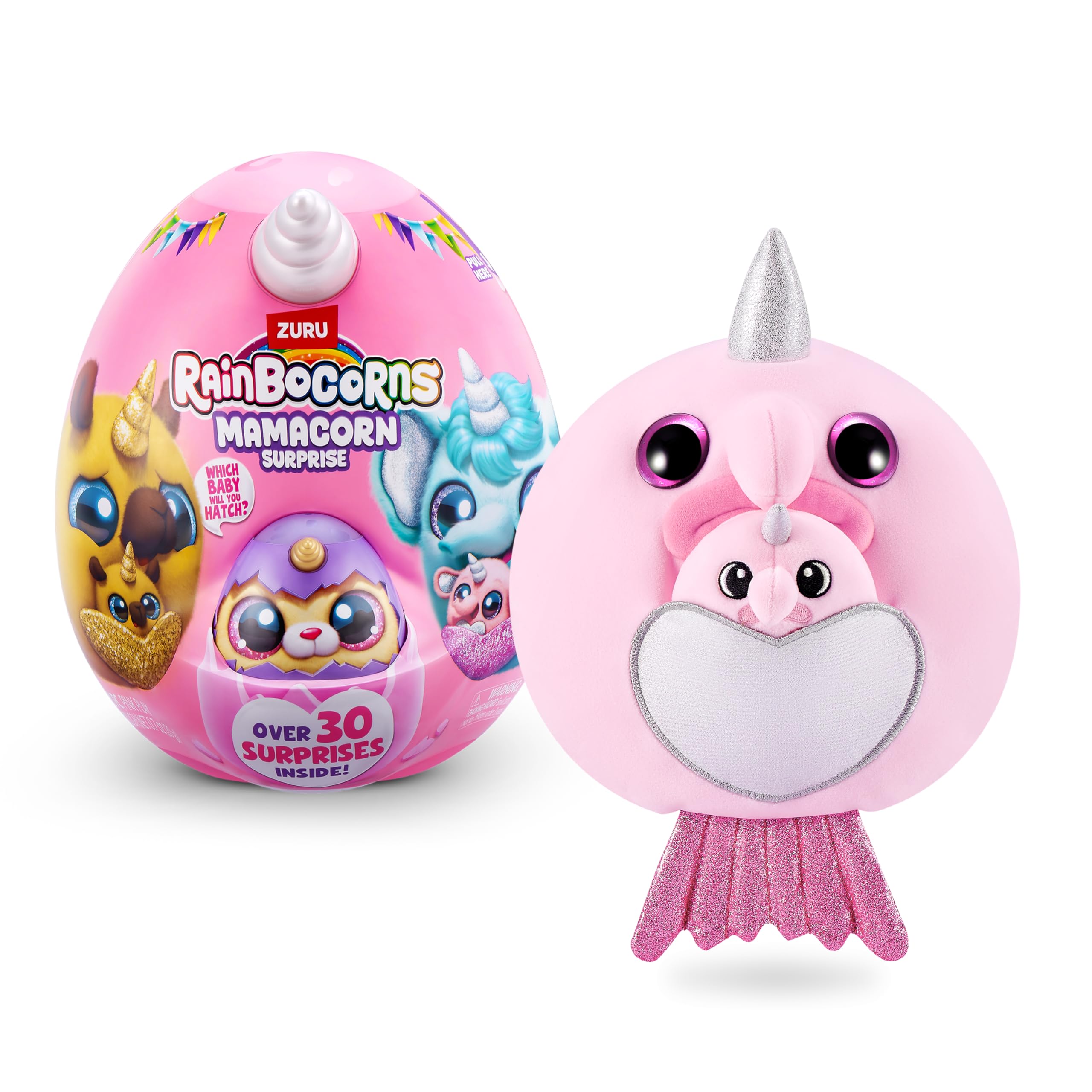 Rainbocorns Mamacorn Surprise Bolb Fish (BLOB) by ZURU, Collectible Plush Toy for Girls 3+, 7.36 x 9.06 x 11.02 inches - Image 3