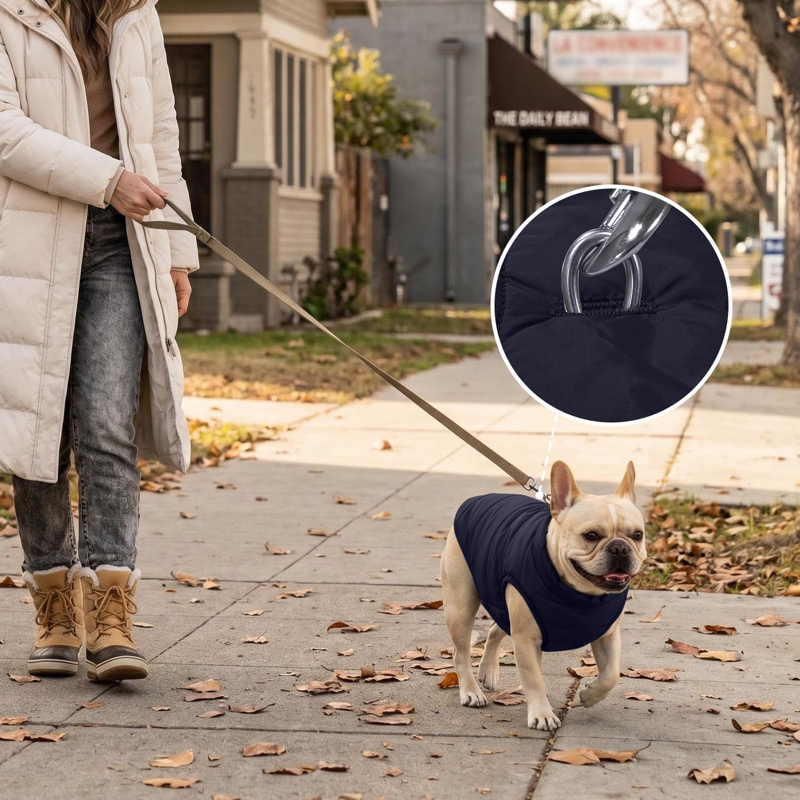 Amazon.co.jp: JoyDaog 2層 フリース裏地 暖かいドッグジャケット 子犬