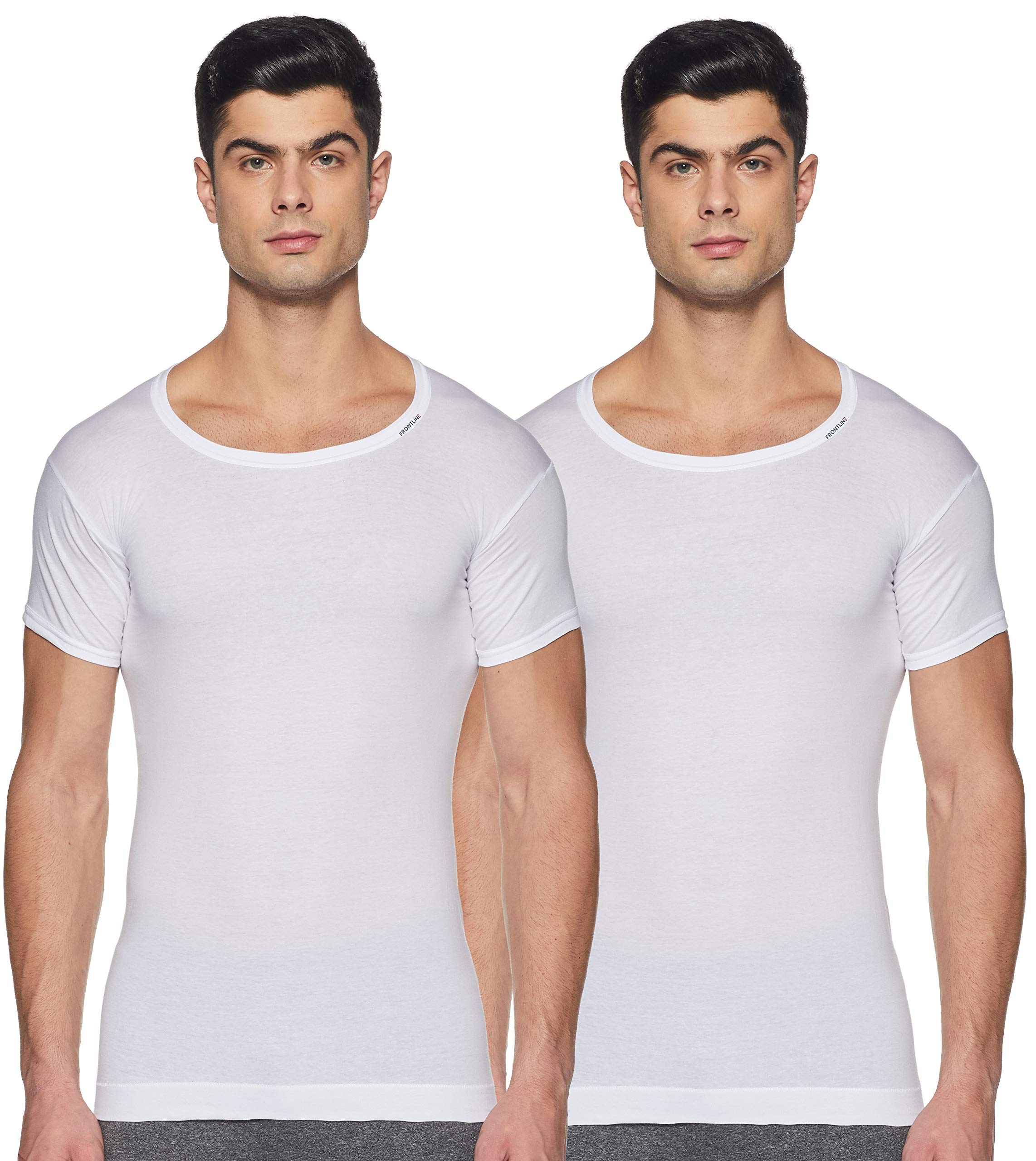 Half Sleeves Round Neck Vest for Men, 100% Cotton Material, Pack of 2-image-44