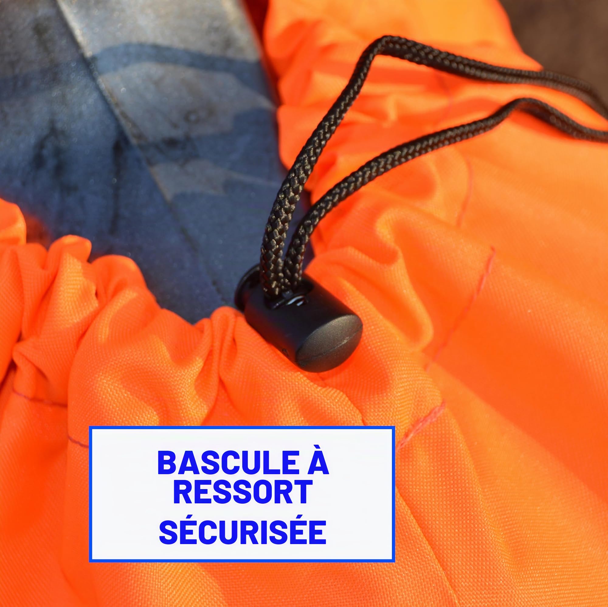 Ducksback Sac de Couverture d'hélice de Moteur Hors-Bord de Bateau (hélice) pour Gros Moteurs (100 HP et Plus), Orange