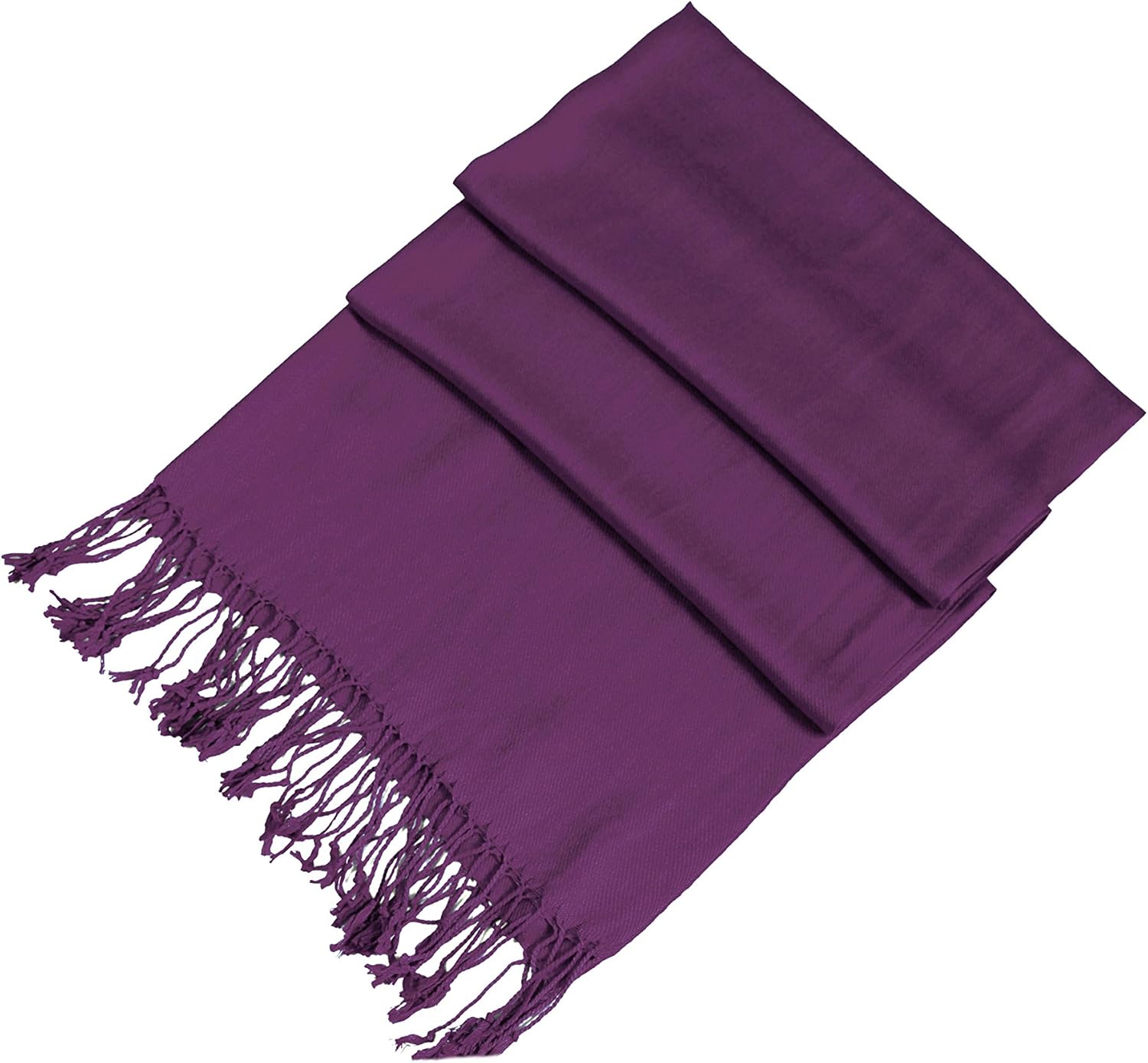 Sakkas Large Soft Silky Pashmina Shawl Wrap Scarf in Solid Colors - Image 2