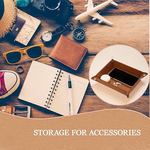 Miniatura 6 de Regalos para el día de San Valentín para novio, mejor novio, bandeja de piel sintética y llavero, regalos para el día de San Valentín para él,