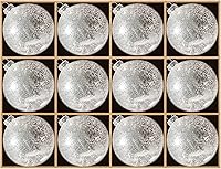 Vista 125 de DN DECONATION Deep Red Glass Christmas Ornaments, Set of 9, 3.15' Hanging Christmas Baubles for Xmas Tree Decoration, Wedding Party Gift