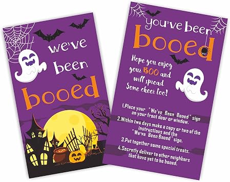 Halloween Party Game, Halloween Supplies, Decors, Weve Been BOOED, Ive Been BOOED Game Card Sets, 40 Cardswsj-005