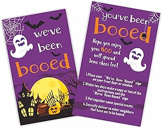 Halloween Party Game, Halloween Supplies, Decors, Weâ€™ve Been BOOED, Iâ€™ve Been BOOED Game card sets, 40 cards(wsj-005)