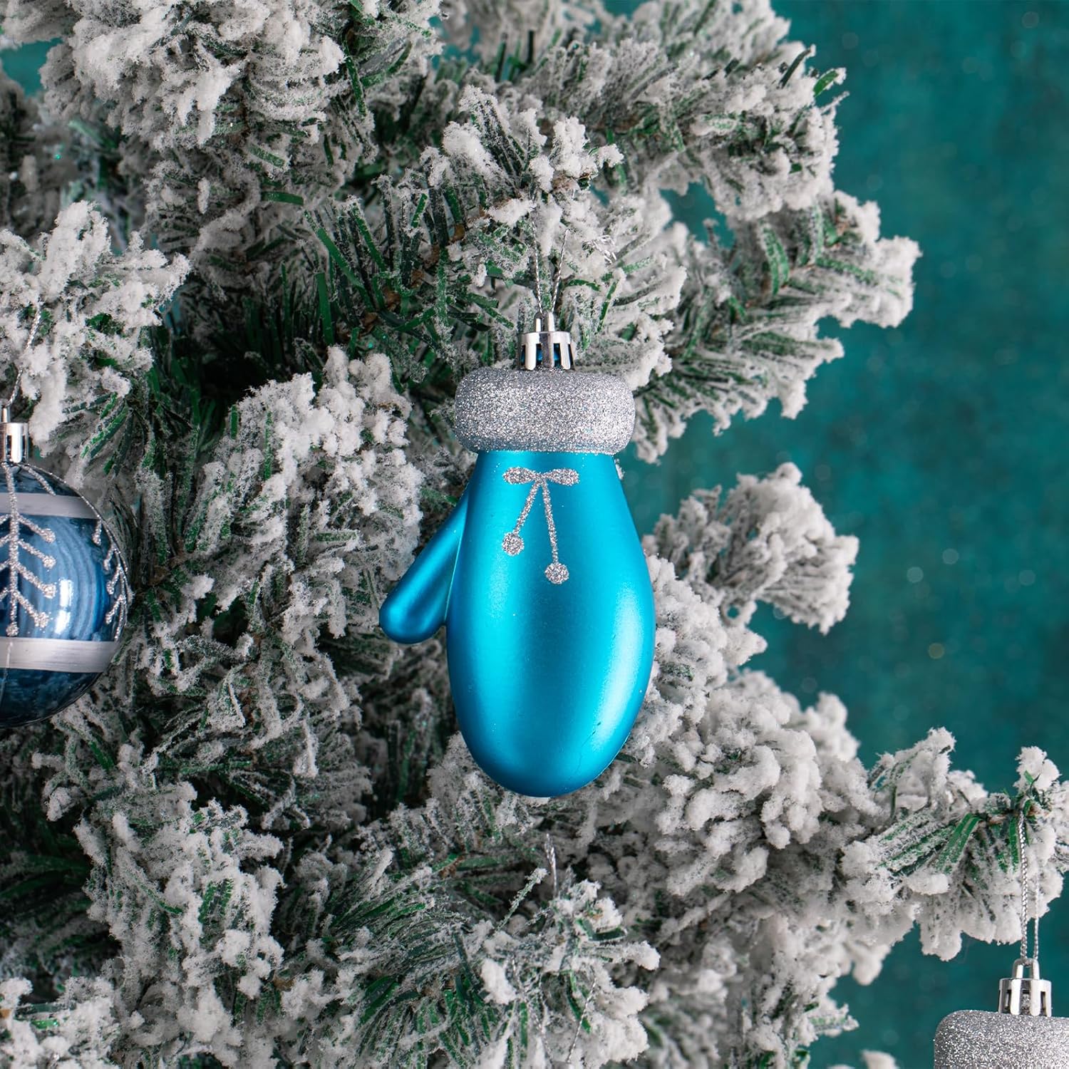 87Pcs Christmas Ball Ornaments Set, Assorted Shatterproof Hanging Tree Decorative for Xmas Tree Holiday Party and Home Decor (Blue & Silver)