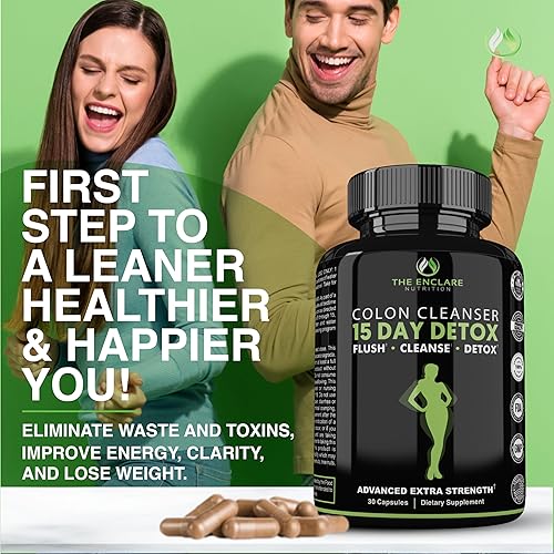 Miniatura 2 de Desintoxicación limpiador de colon Pastillas de dieta de limpieza de desintoxicación rápida de 15 días probióticos fibra laxantes naturales para
