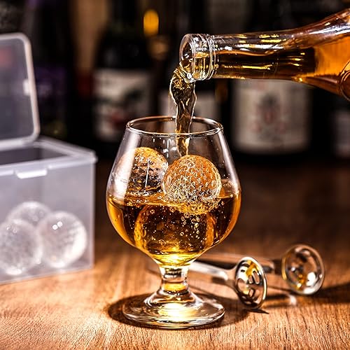 Miniatura 4 de Juego de 8 piezas de bolas de golf para el día de San Valentín enfriadores de whisky rocas de whisky de cristal juego de regalo para hombres