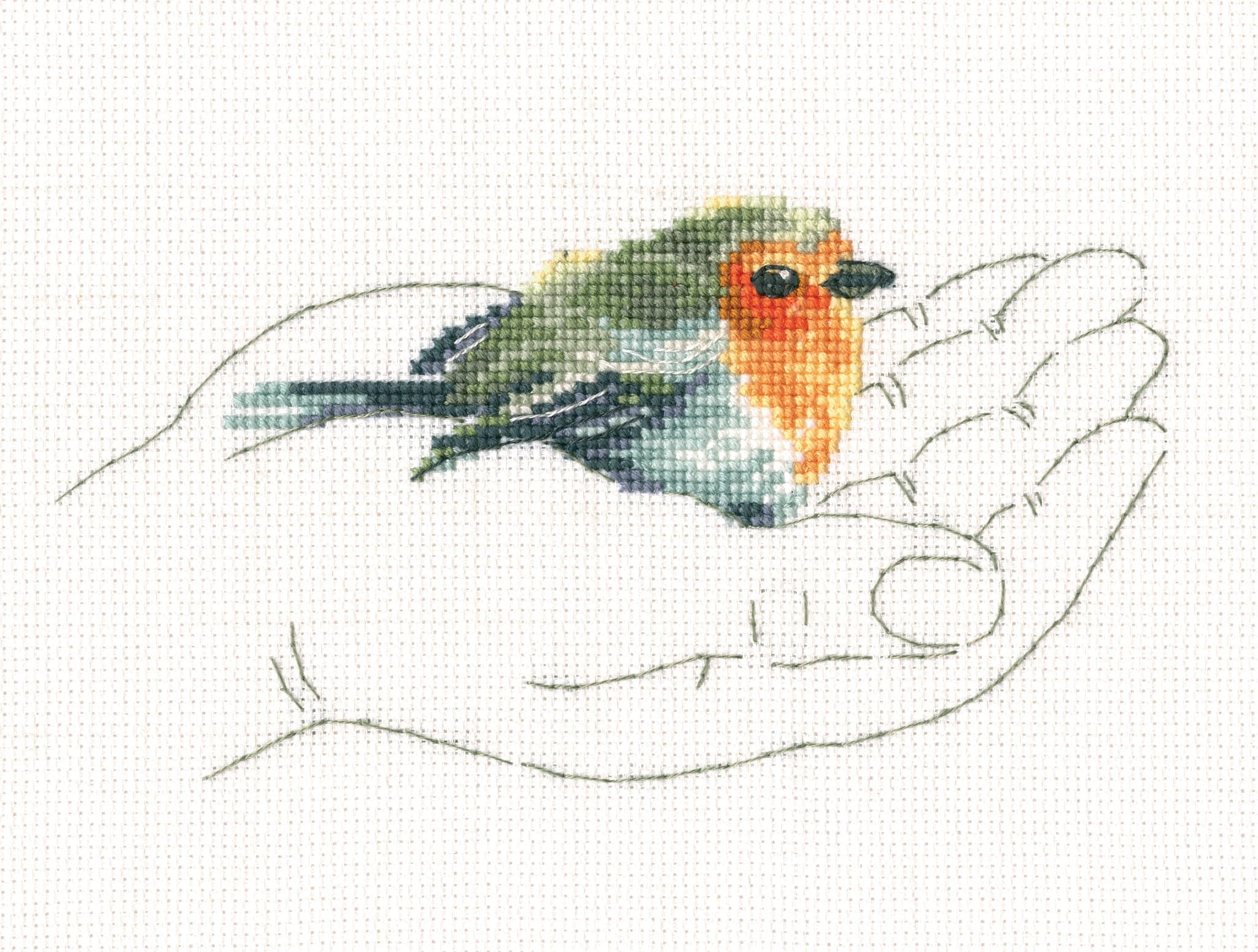 RTO counted Cross Stitch Kit ""Warmth in palms"" M695, 16,5x8,5 cm, DIY