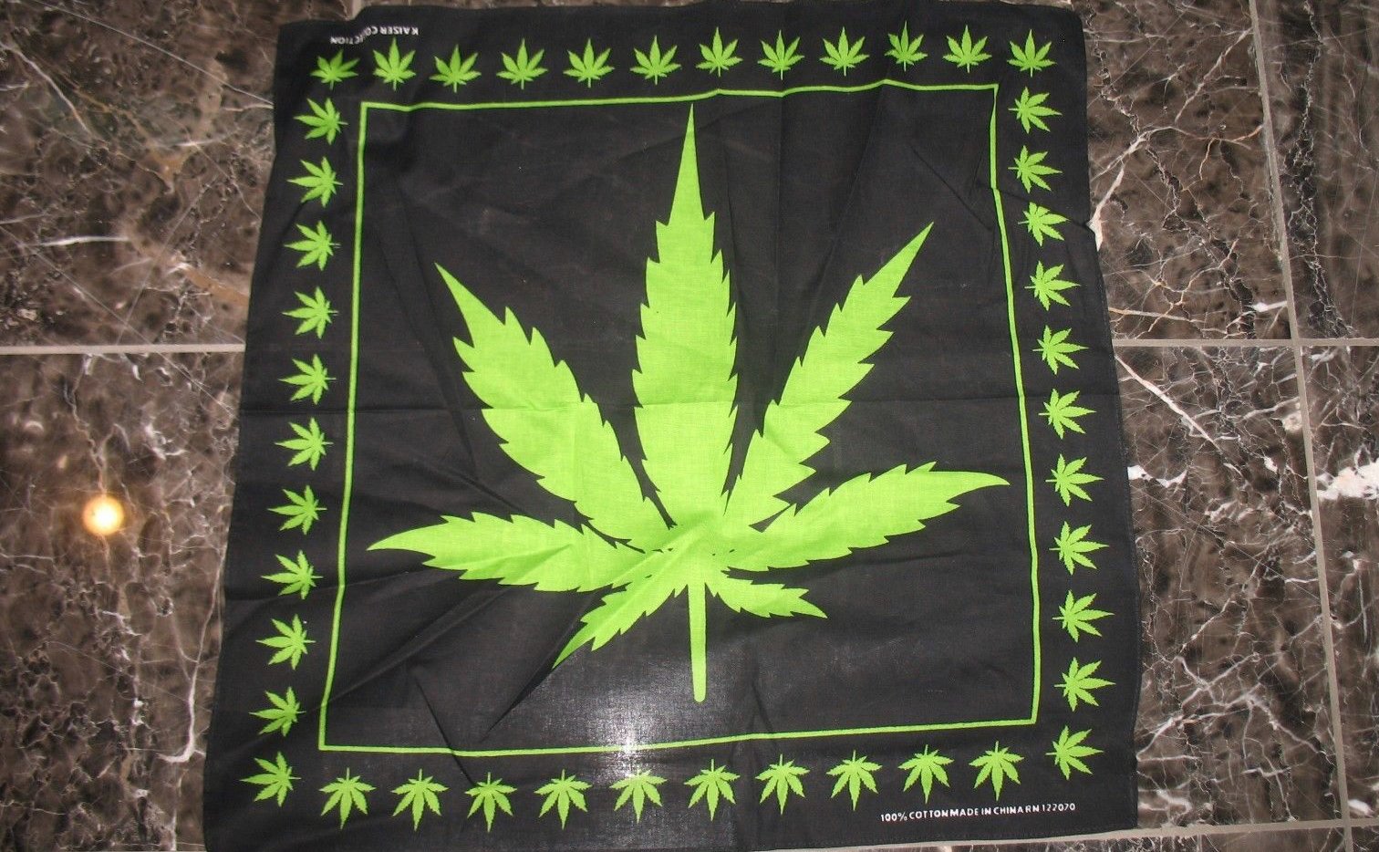 Flagmaster Weed Marijuana Leaf Cannabis Bandana 22x22 inch