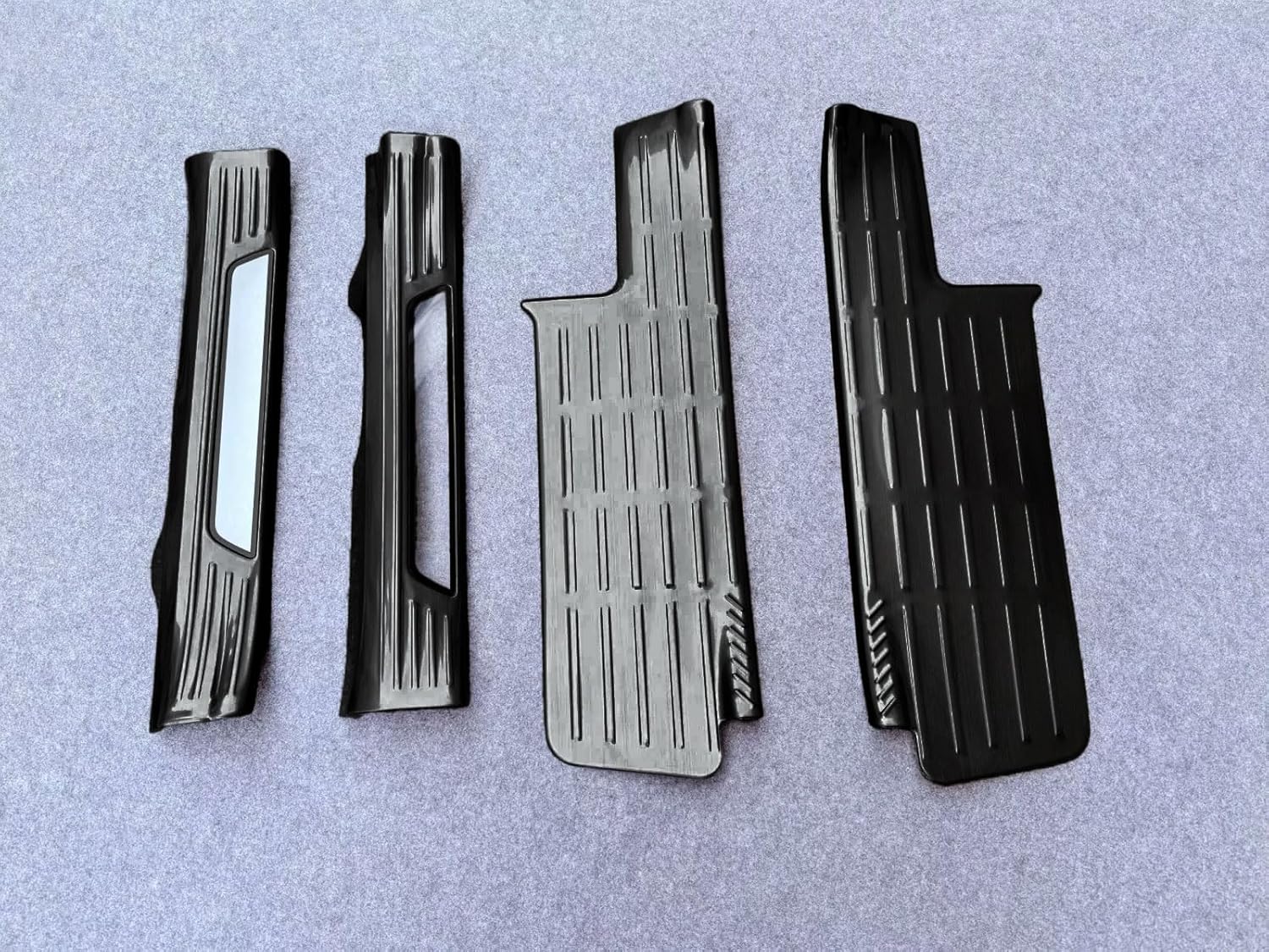 Entry Guards Cover Compatible with Toyota New Grand Highlander 2024 2025 2026 Inner Door Sills Anti-Dirty Scuff Plate Cover Interior Car Accessories Stainless Steel 4PC(Black Brushed Finish)