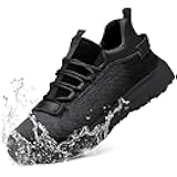ulogu Non Slip Steel Toe Work Shoes for Men Women,Waterproof Lightweight Comfy Safety Roofing Sneakers