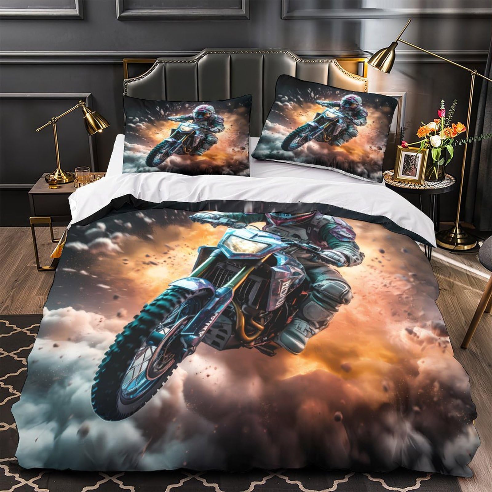 Parure de lit skyline New York super douce fini vintage premium