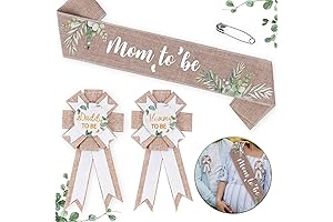 Neutral Sage Green Mom to Be Sash Baby Shower Clothes Pin