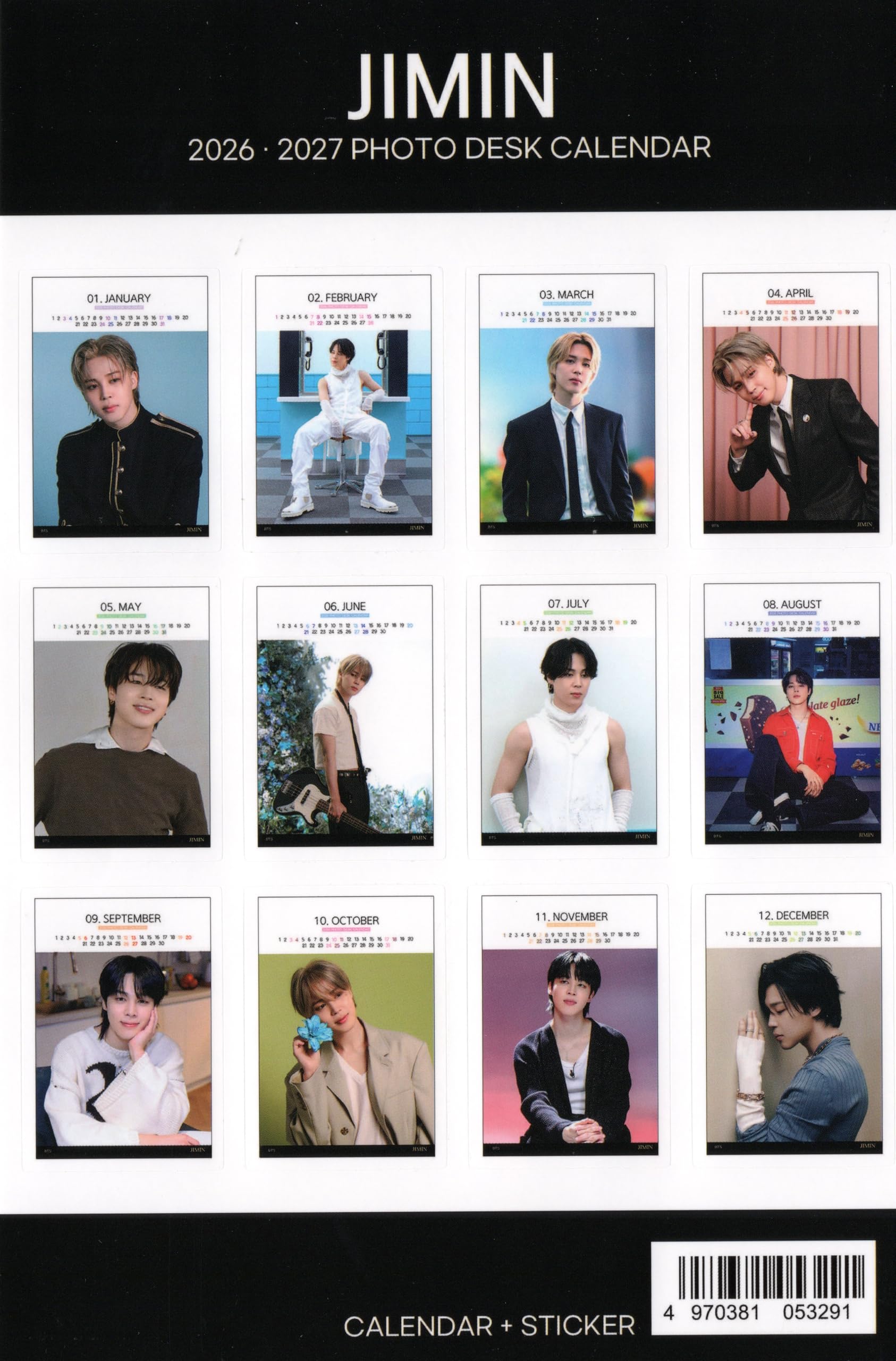Amazon.co.jp: ジミン 卓上 カレンダー (写真集) 2026~2027年 (2年分