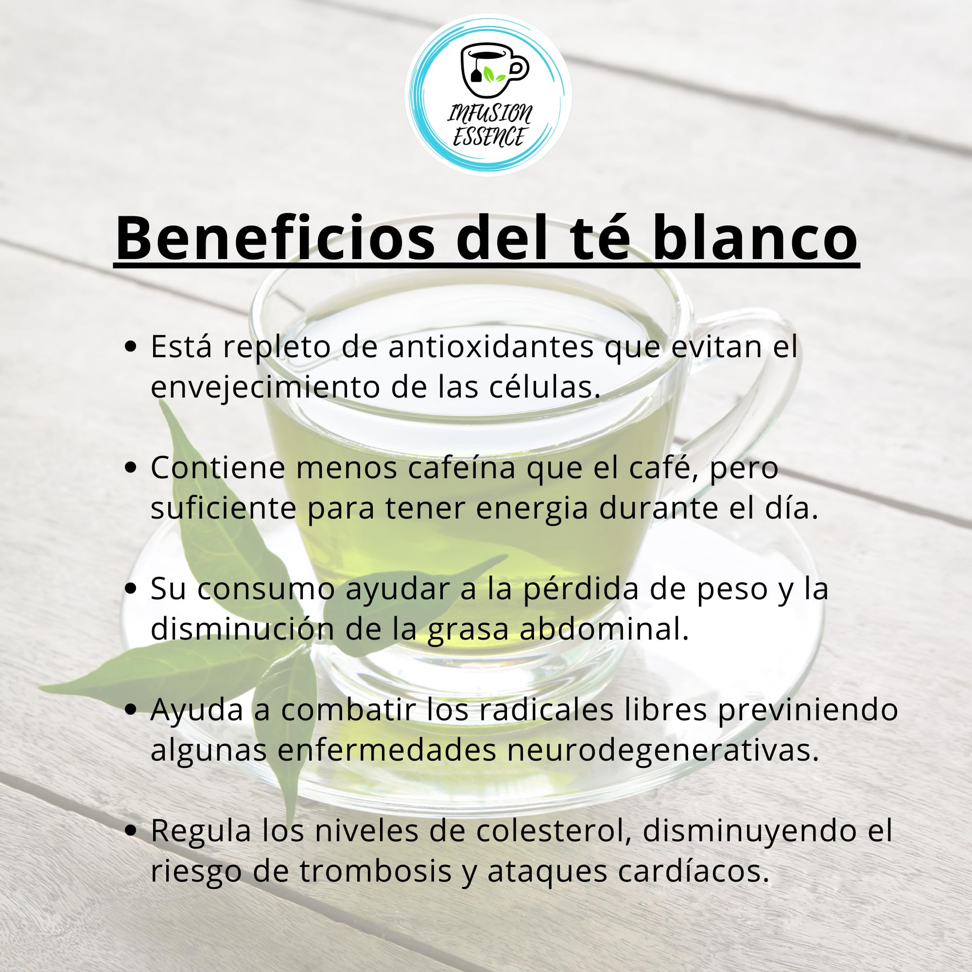 Té Blanco Pai Mu Tan a Granel 100 g Antioxidante Energético Digestivo