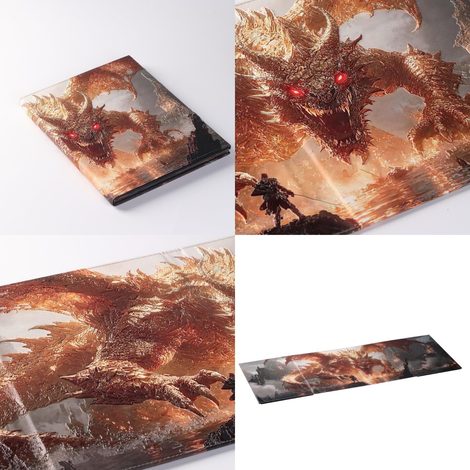 DND DM Ekran Obraz Olejny Efekt Ulgi Wodoodporna Tkanina 8 Paneli z Kieszeniami Dungeon Master Accessories Dungeons and Dragons 5e GM Screen D&D Gift