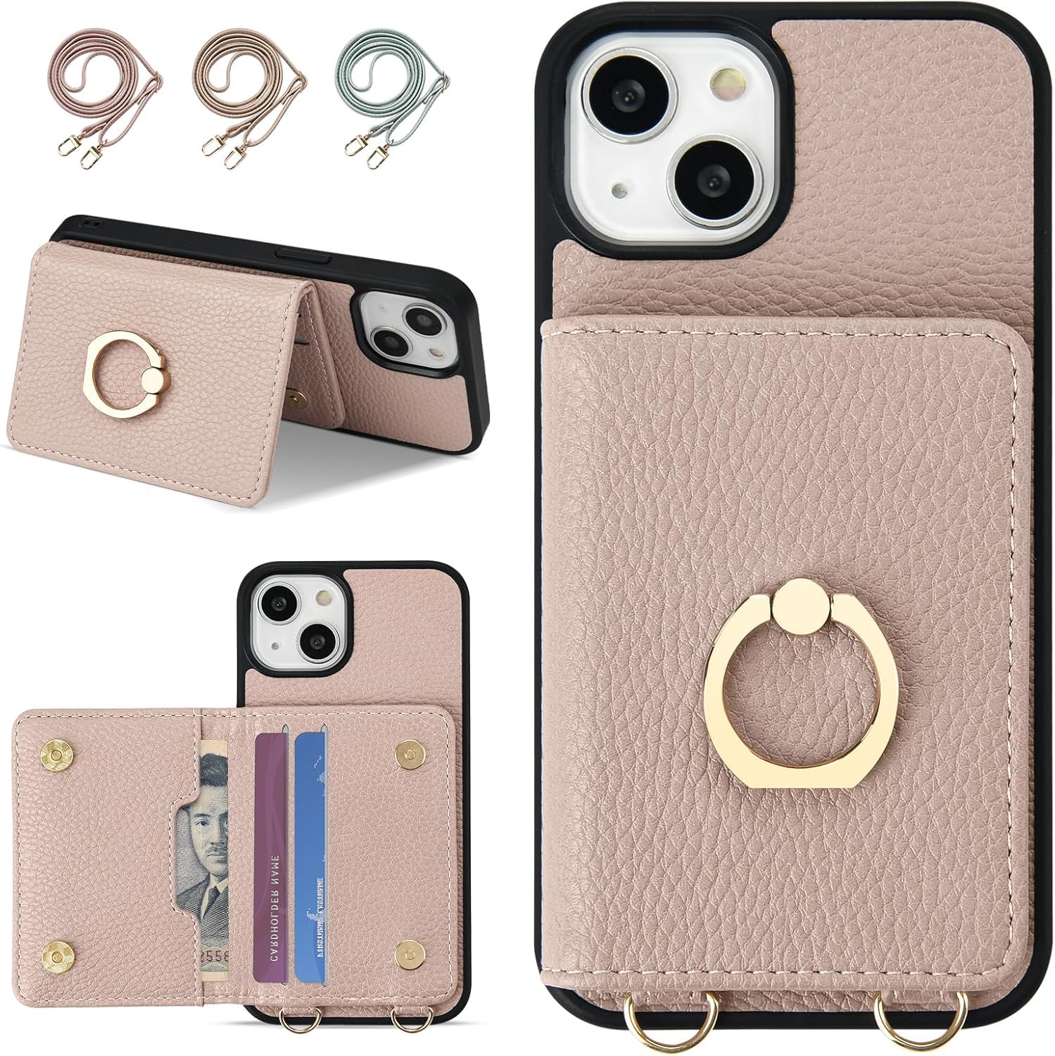 Amazon.co.jp: oyaka 対応 iPhone 15PLUS 手帳型 ケース ショルダー
