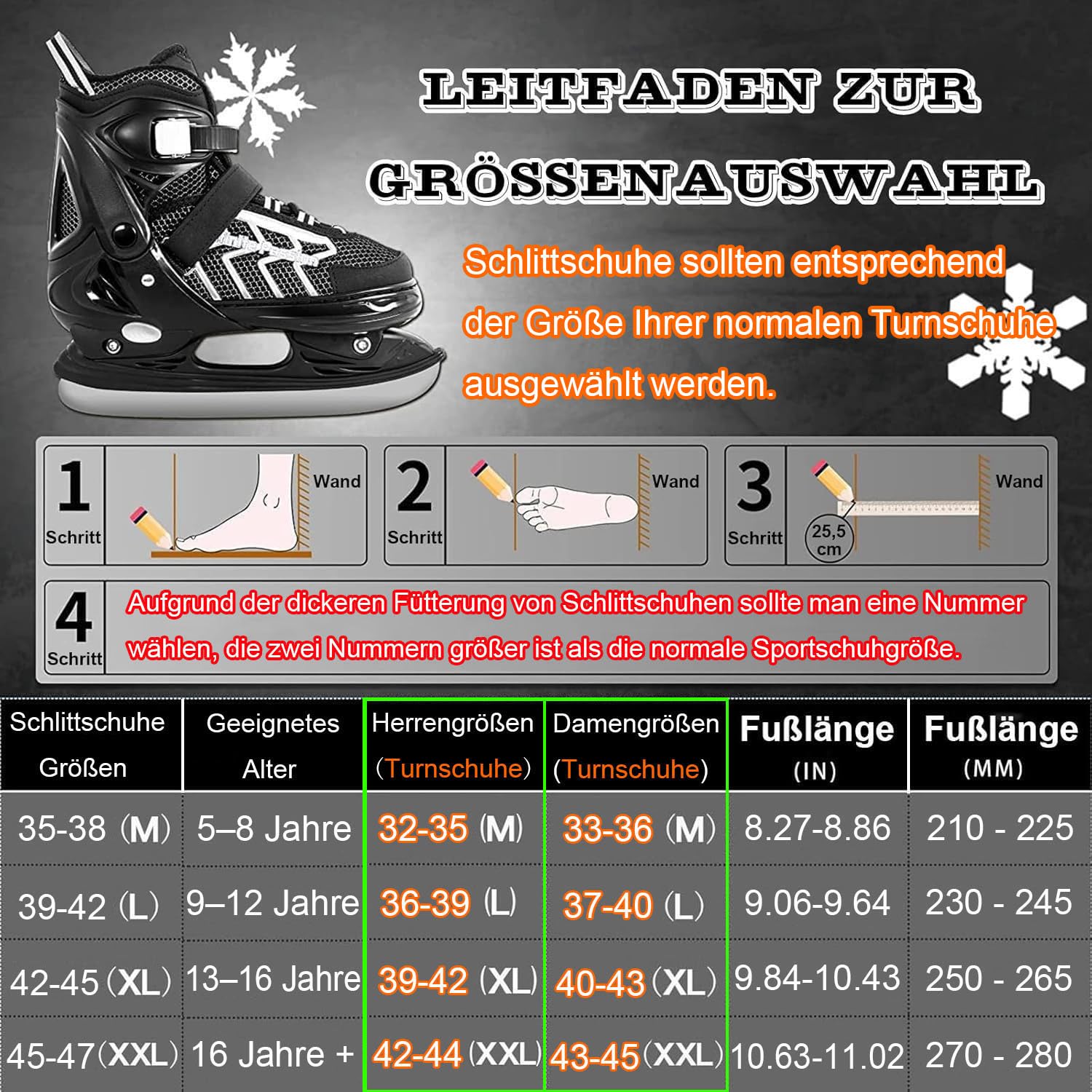Patins À Glace Réglables Adultes Femmes Hommes, Patins À Glace en Acier Inoxydable, Patins À Glace avec Système De Laçage Rapide Et Boucle À Poussoir