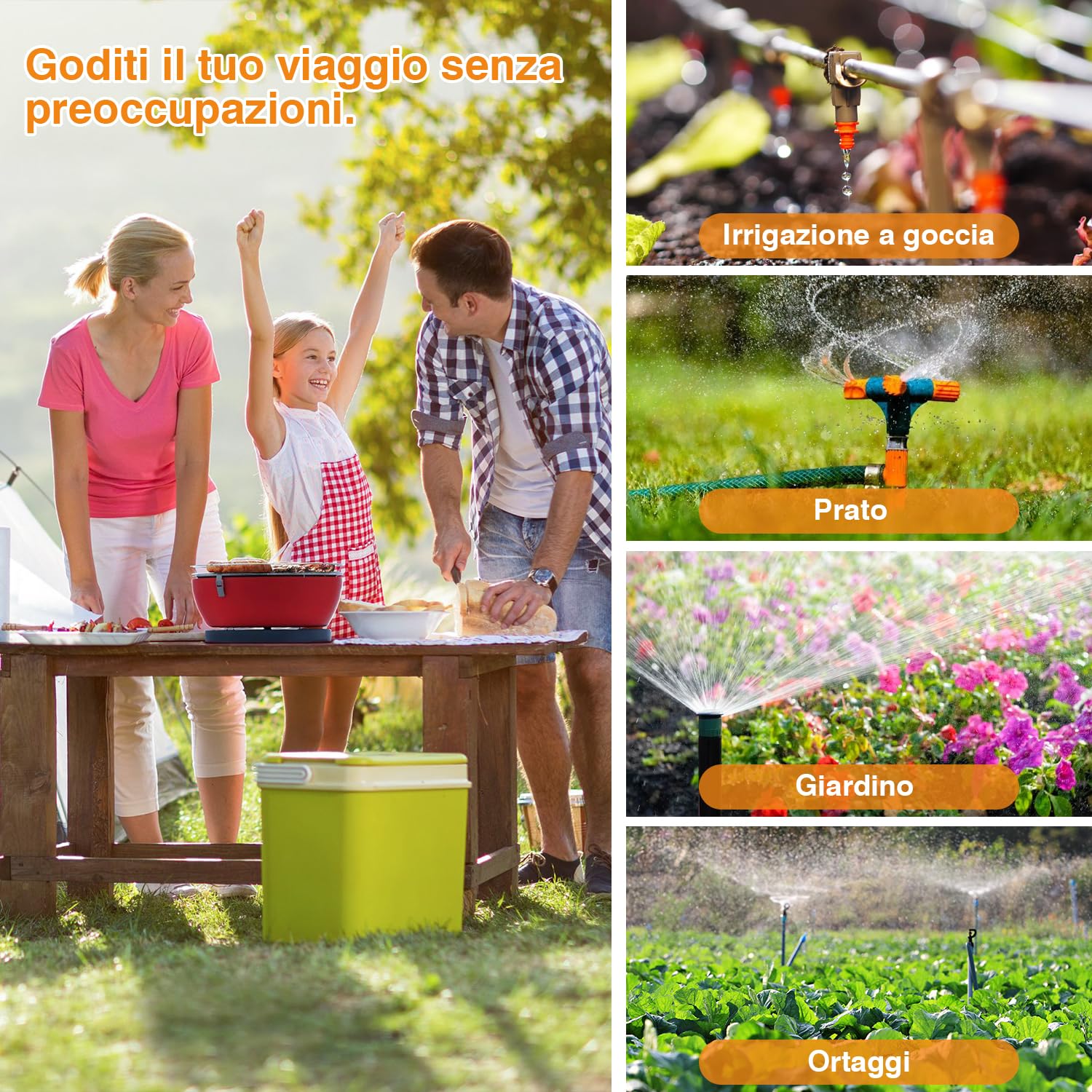 Centralina Irrigazione WiFi 2 uscite con Tecnologia RF 300M, Timer Irrigazione Smart Compatibile con APP e Vocale Alexa, Computer Irrigazione, Temporizzatore Irrigazione Ritardo Della Pioggia