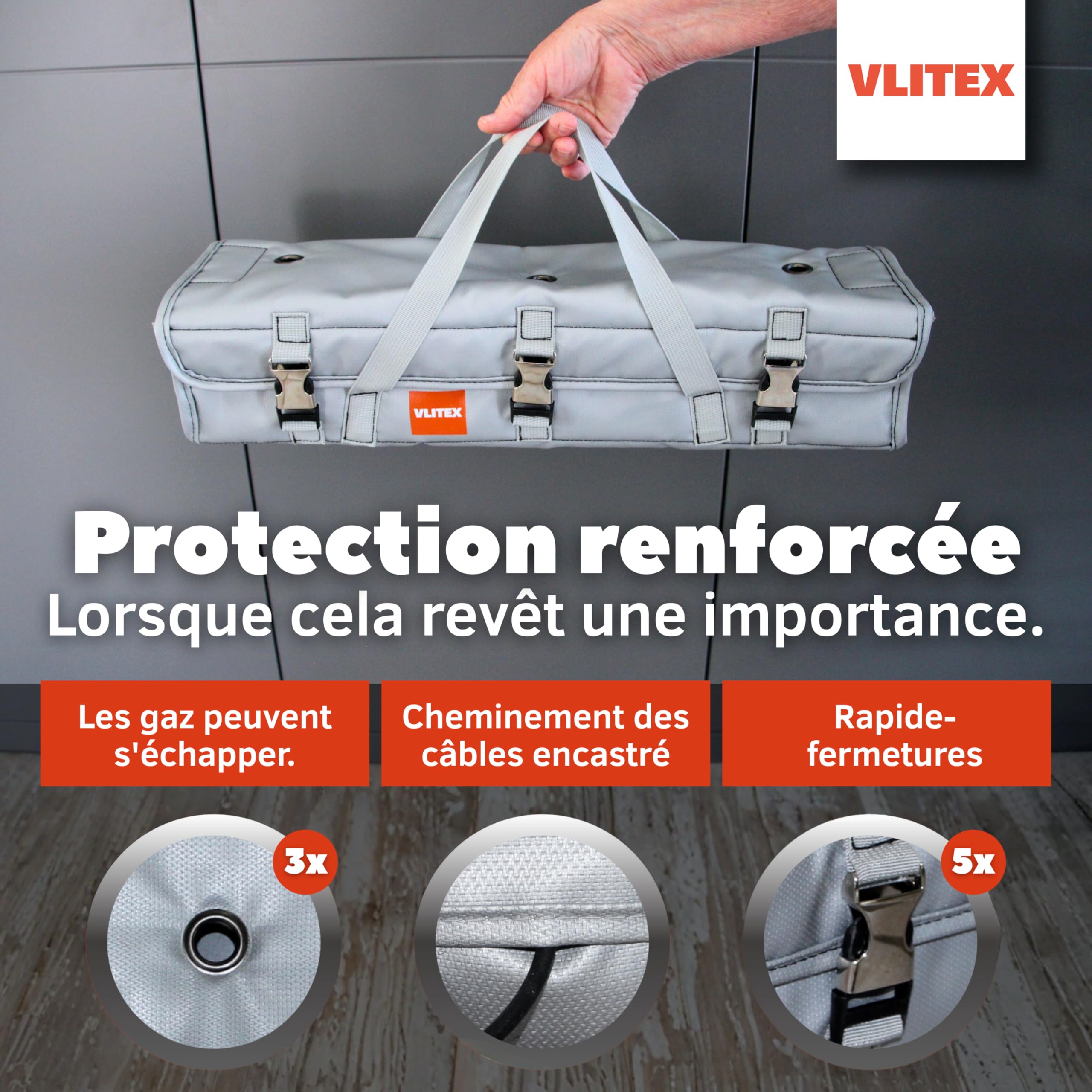 VLITEX Sac Batterie pour Vélo Électrique XL | Qualité Premium | 5 Couches Ignifuges | Protection pour Le Stockage, Le Transport et la Charge en Toute Sécurité | Grande Capacité