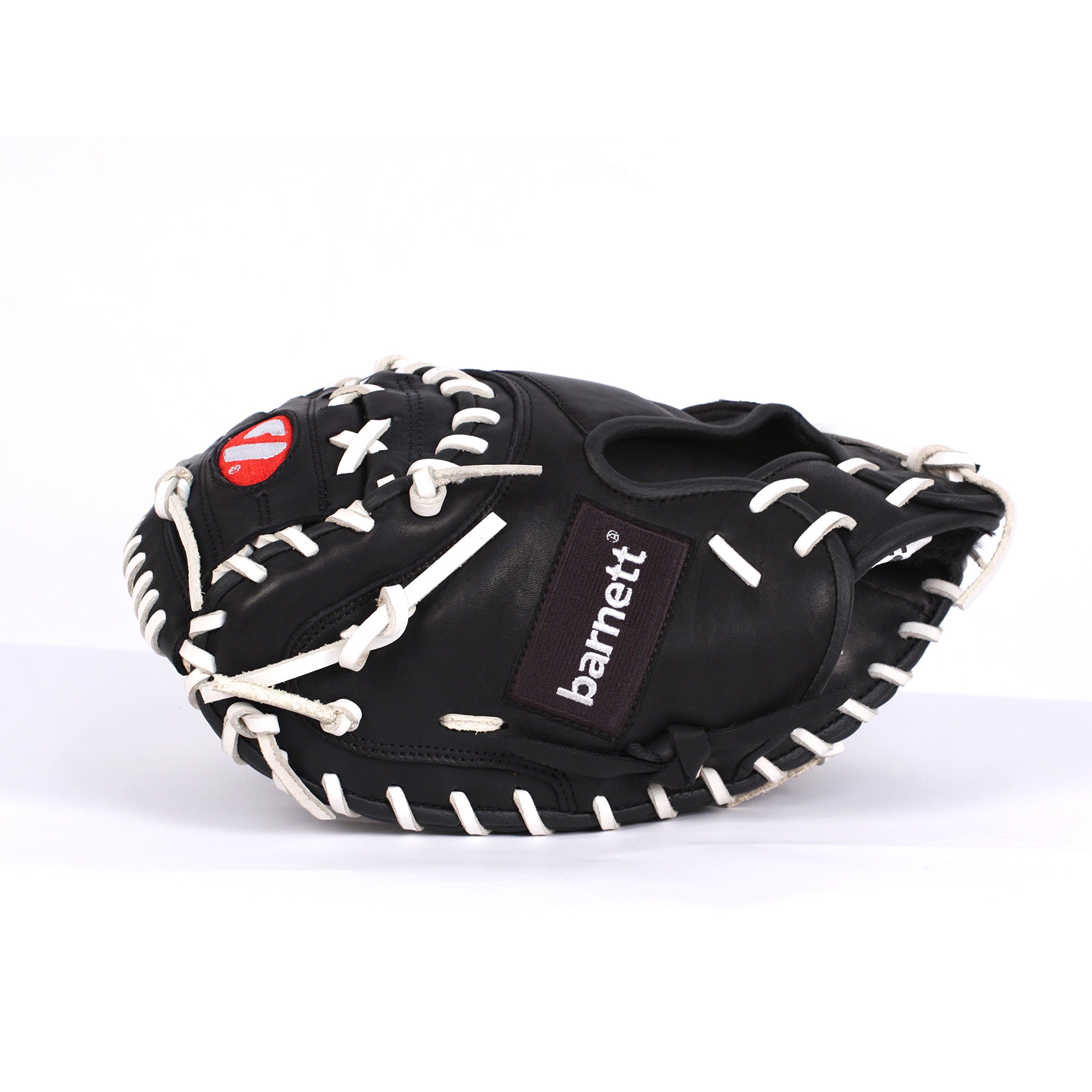 GL-201 - Guanto da baseball in pelle Catcher per adulti 34", colore: Nero